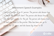 How To Write A Memorable Retirement Speech Examples Cake Blog